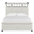 Magnussen Harper Springs Queen Panel Bed Metal/Wood Headboard in White