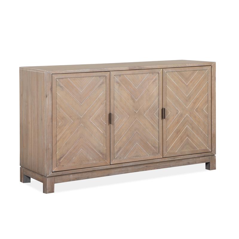 Magnussen Ainsley Acacia Veneer and MDF Top Buffet in Tan