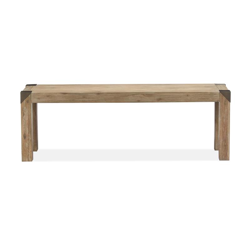 Magnussen Ainsley Acacia Veneer and MDF Top Bench in Tan