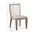 Magnussen Ainsley Dining Side Chair with Upholstered Seat (Set of 2)