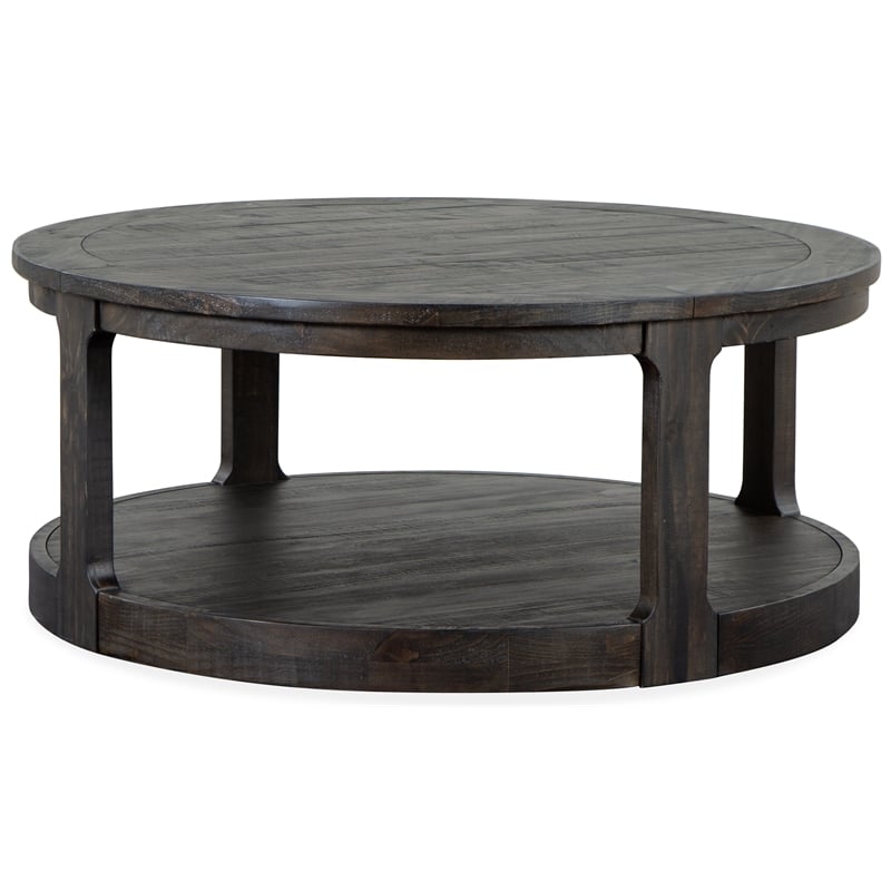 Magnussen Boswell Round Cocktail Table with Casters