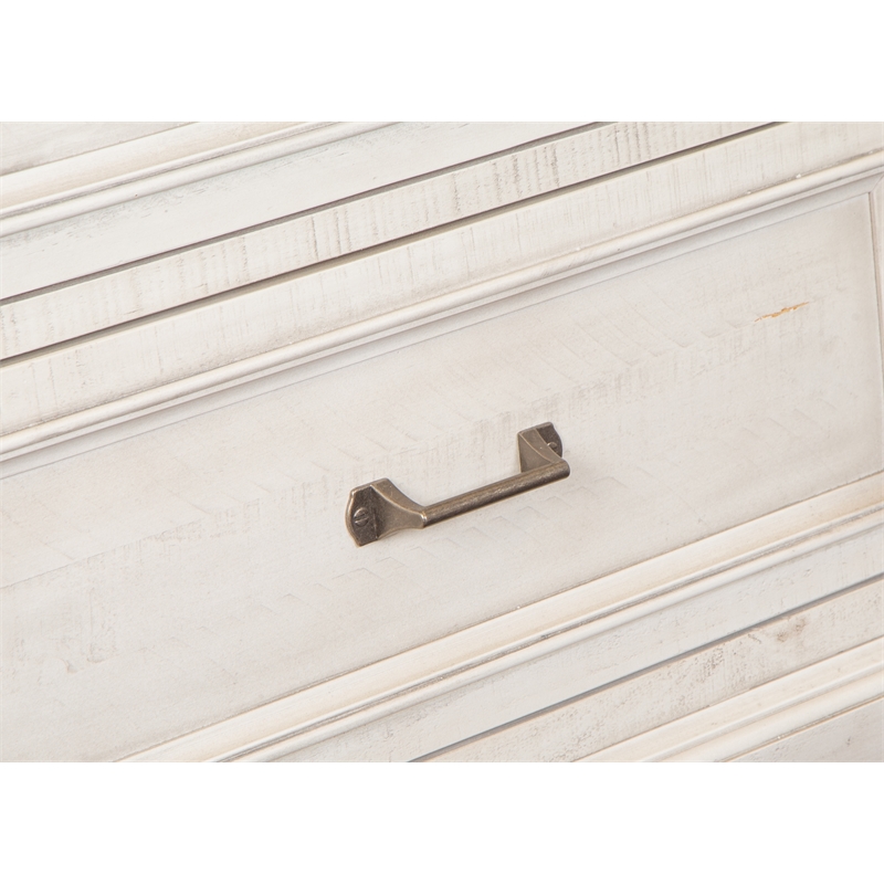 Magnussen Newport Pine Wood 2-Drawer Nightstand in Soft Alabaster