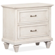 Magnussen Newport Pine Wood 2-Drawer Nightstand in Soft Alabaster
