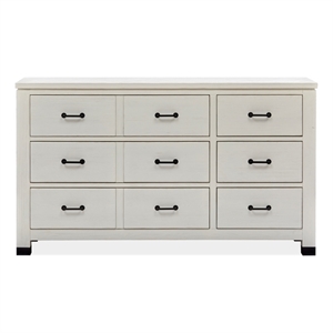 Magnussen Home Newport 9-Drawers Bedroom Dresser in Alabaster