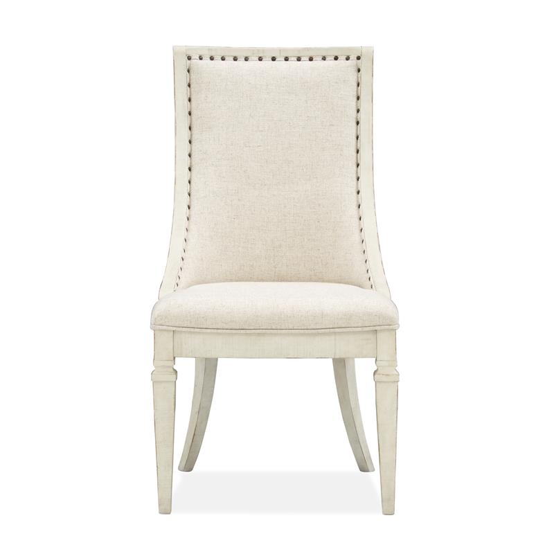 Magnussen Newport Wood Dining Arm Chair with Upholstered Seat (Set of 2)