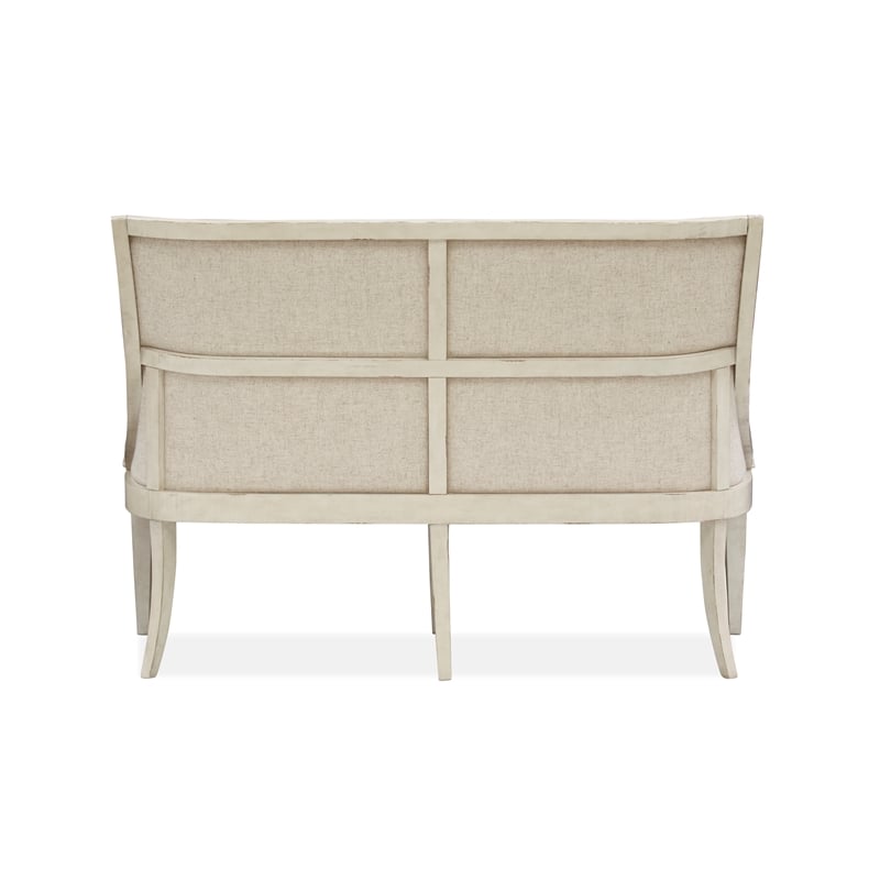 Magnussen Newport Wood Bench with Upholstered Seat & Back