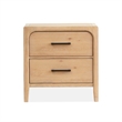 Magnussen Somerset 2-Drawer Wood Nightstand in Butternut Natural/Graphite