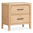 Magnussen Somerset 2-Drawer Wood Nightstand in Butternut Natural/Graphite