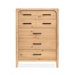 Magnussen Somerset 5-Drawer Wood Chest in Butternut Natural/Graphite