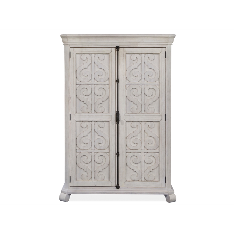 Magnussen Home Bronwyn Alabaster 2-Drawers/2-Shelves Bedroom Armoire
