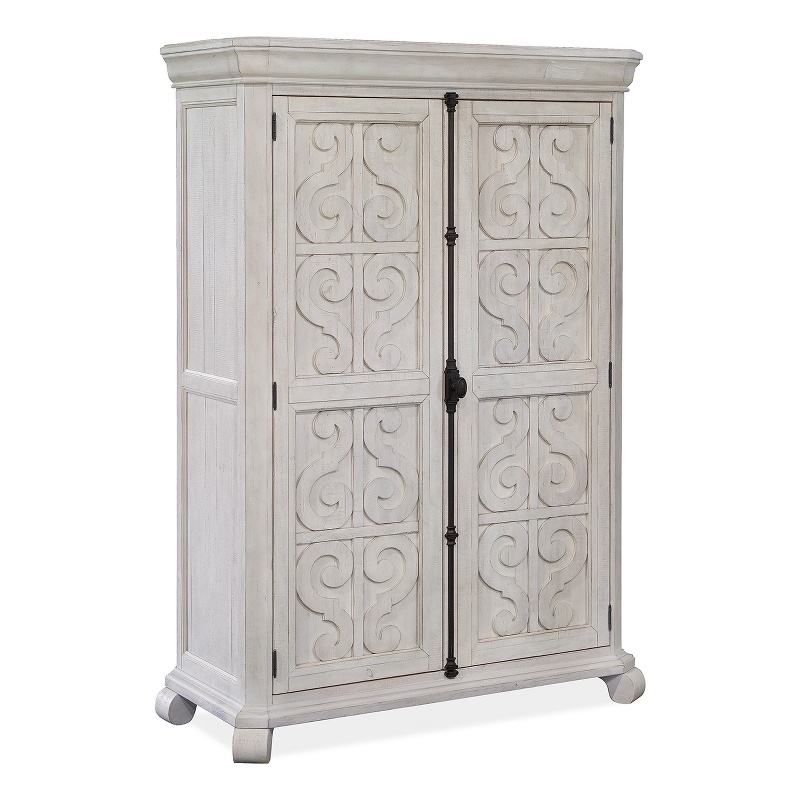 Magnussen Home Bronwyn Alabaster 2-Drawers/2-Shelves Bedroom Armoire