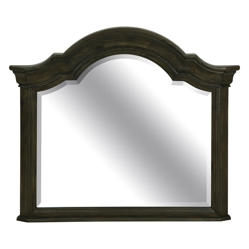 Magnussen Home Bellamy Peppercorn Drawer Dresser With Shaped Mirror