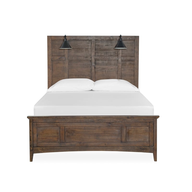 Magnussen Home Bay Creek Toasted Nutmeg Queen Lamp Panel Bed