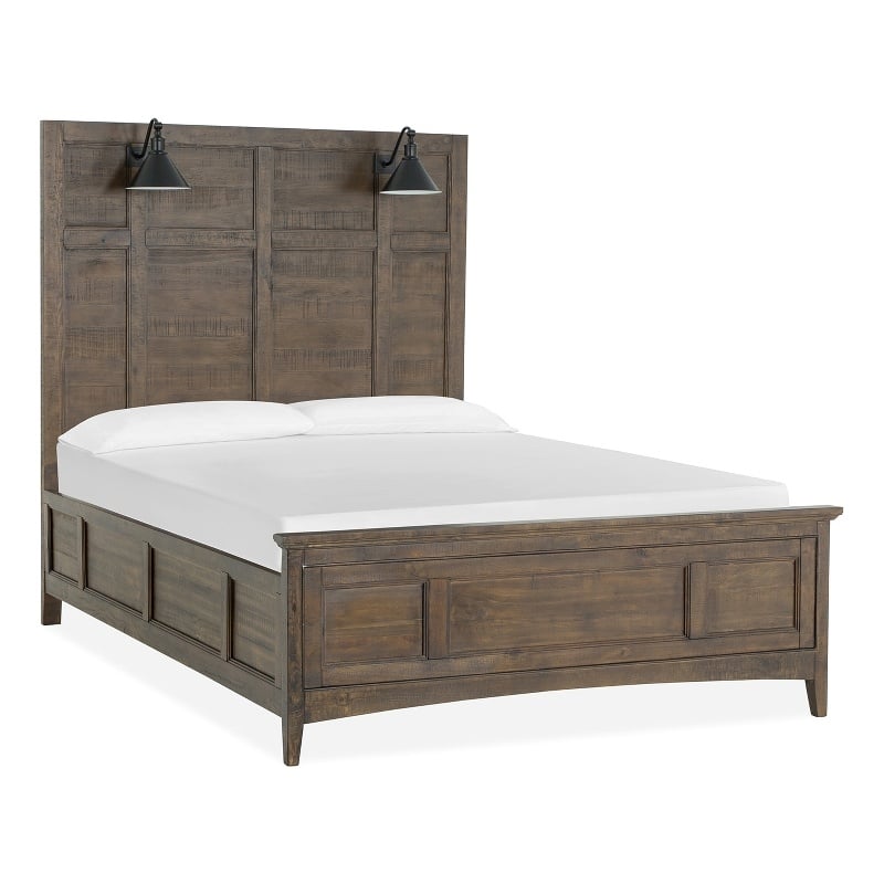 Magnussen Home Bay Creek Toasted Nutmeg Queen Lamp Panel Bed