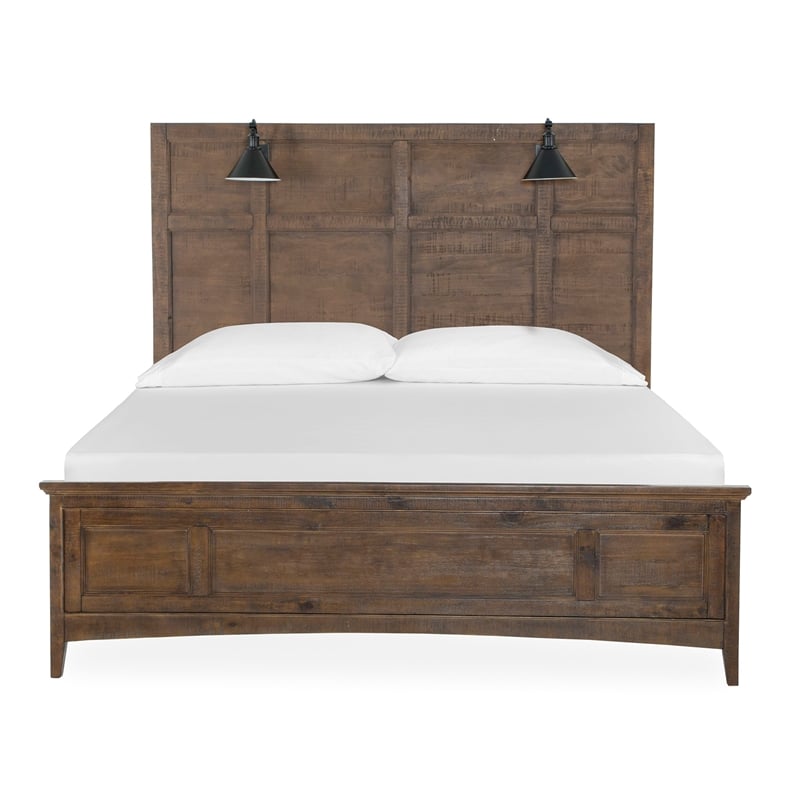 Magnussen Home Bay Creek Toasted Nutmeg King Lamp Panel Bed