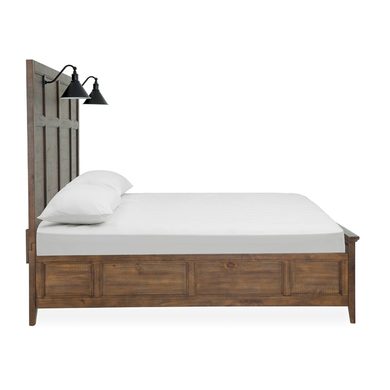 Magnussen Home Bay Creek Toasted Nutmeg King Lamp Panel Bed