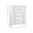 Magnussen Home Heron Cove Chalk White And Dovetail Grey 2 Tone 5-Drawers Chest