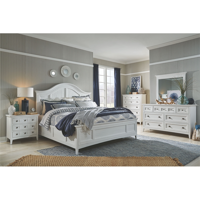 Magnussen Home Heron Cove Chalk White And Dovetail Grey 2 Tone 5-Drawers Chest