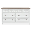 Magnussen Home Heron Cove 2 Tone Drawer Dresser with Landscape Mirror