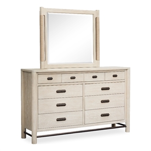 Salt Life Home Sunset Cove Sanibel Brown Drawer Dresser With Landscape Mirror