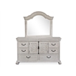 Magnussen Home Bronwyn Alabaster Drawer Dresser With Shaped Mirror
