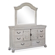 Magnussen Home Bronwyn Alabaster Drawer Dresser With Shaped Mirror