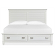 Magnussen Home Charleston White Dove King White Panel Storage Bed