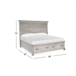 Magnussen Home Bronwyn Alabaster California King Panel Storage Bed