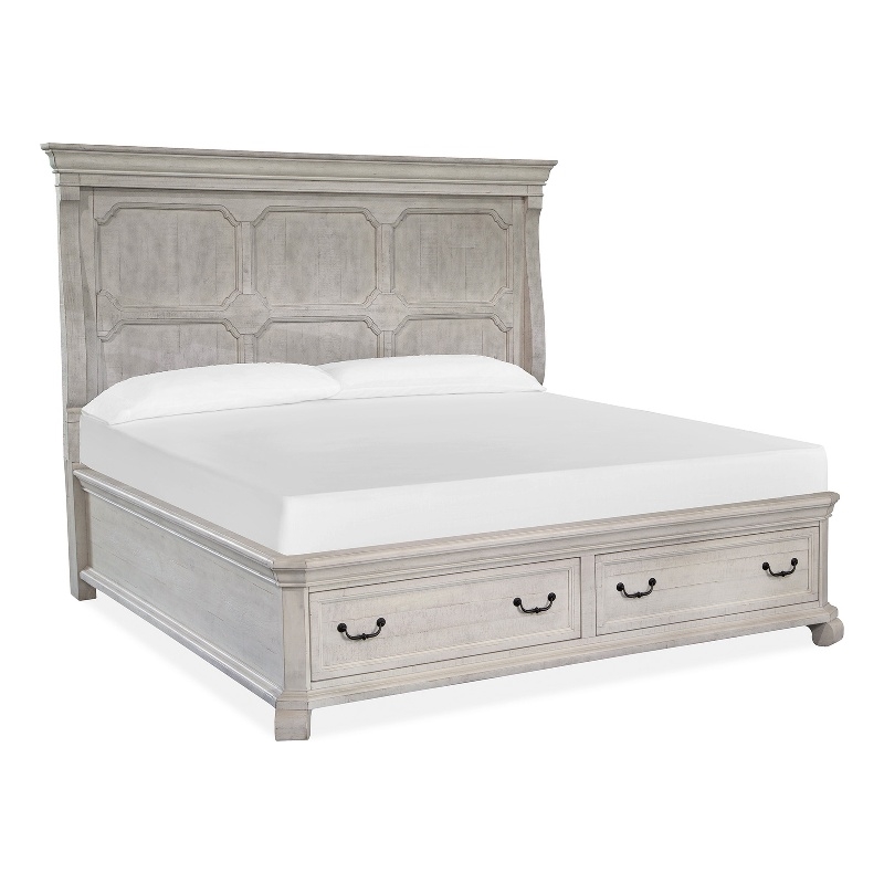 Magnussen Home Bronwyn Alabaster California King Panel Storage Bed
