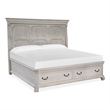 Magnussen Home Bronwyn Alabaster California King Panel Storage Bed