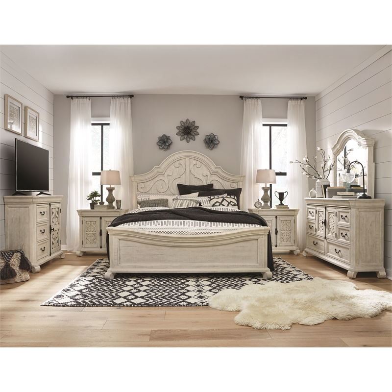 Magnussen Home Bronwyn Alabaster California King Shaped Panel Bed