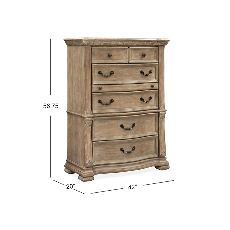 Magnussen Home Marisol Fawn 5-Drawers Bedroom Chest in Fawn Finish