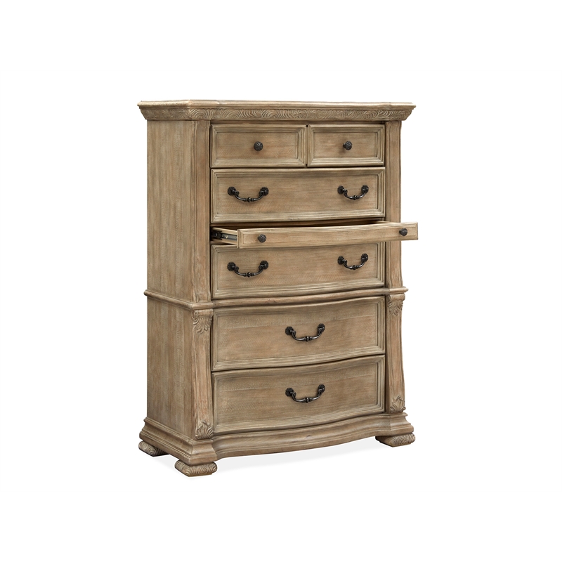 Magnussen Home Marisol Fawn 5-Drawers Bedroom Chest in Fawn Finish