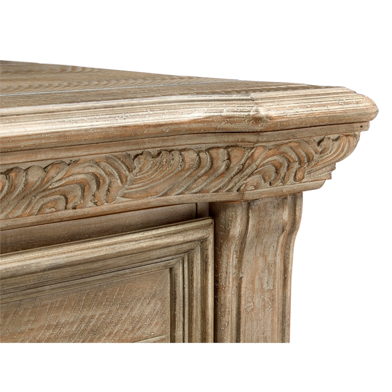 Magnussen Home Marisol Fawn Drawer Dresser With Shaped Mirror in Fawn Finish