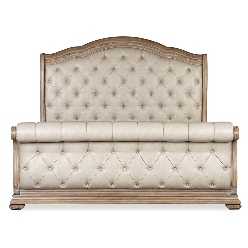 Magnussen Home Marisol Fawn Queen Upholstered Sleigh Bed