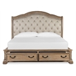 Magnussen Home Marisol Fawn Queen Upholstered Sleigh Storage Bed