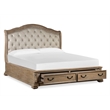 Magnussen Home Marisol Fawn King Upholstered Sleigh Storage Bed