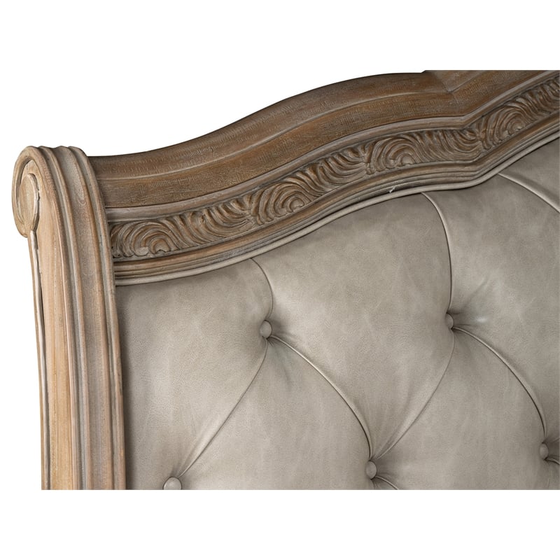 Magnussen Home Marisol Fawn California King Upholstered Sleigh Storage Bed