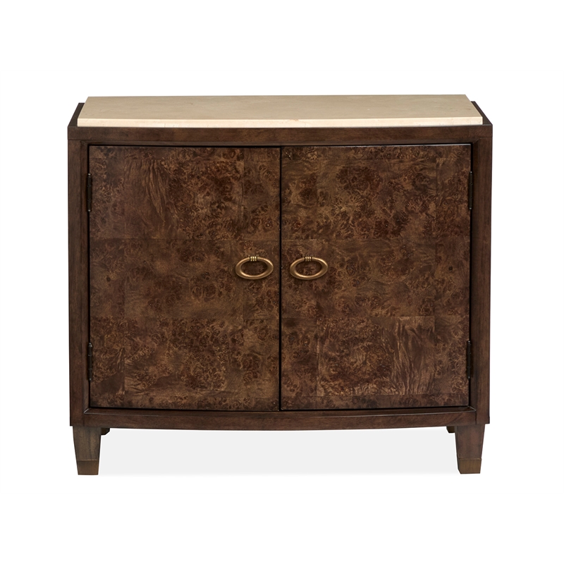 Magnussen Home Rowan Espresso Door Nightstand