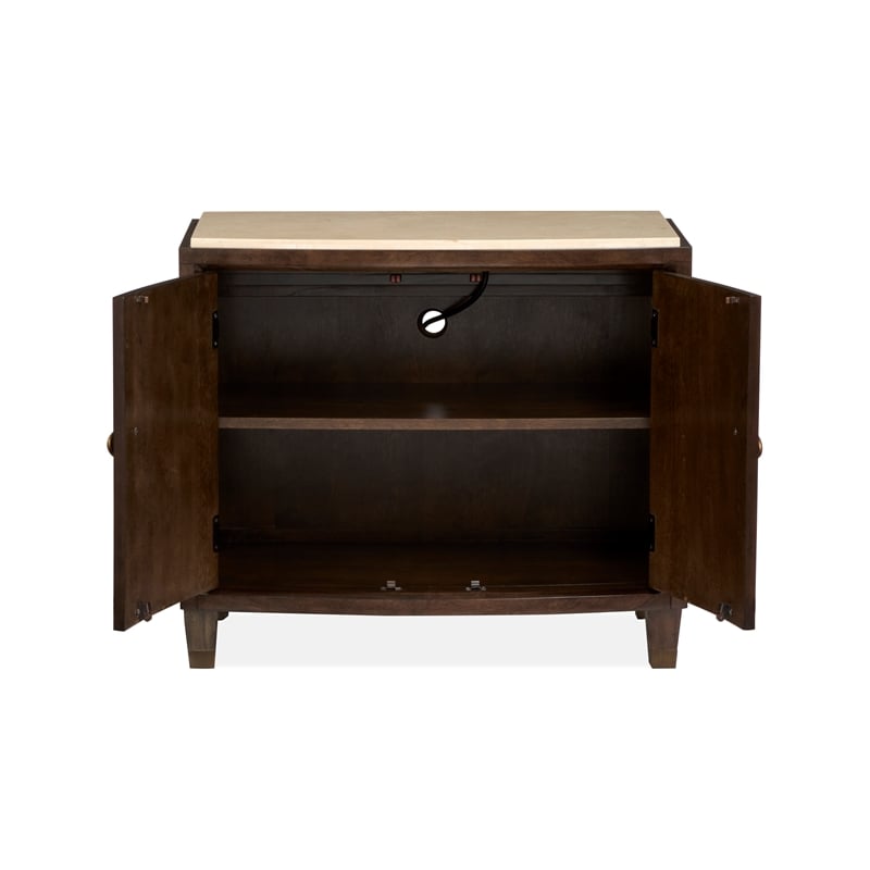 Magnussen Home Rowan Espresso Door Nightstand
