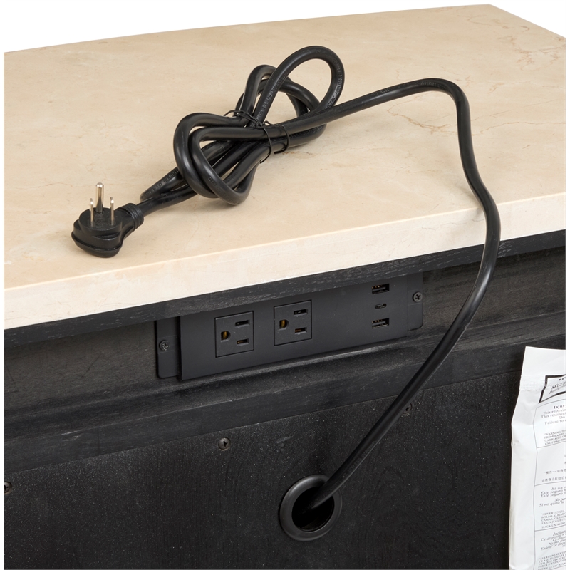 Magnussen Home Rowan Espresso Door Nightstand