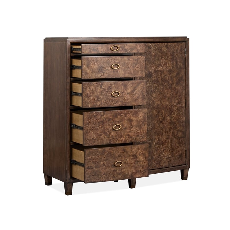 Magnussen Home Rowan Espresso Door Bedroom Chest in Espresso