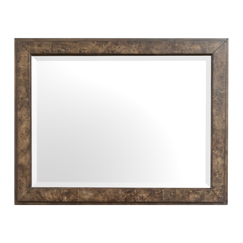 Magnussen Home Rowan Espresso Drawer Dresser With Landscape Mirror in Espresso