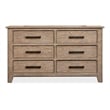 Magnussen Home Claremont Smokey Taupe 6-Drawers Bedroom Dresser