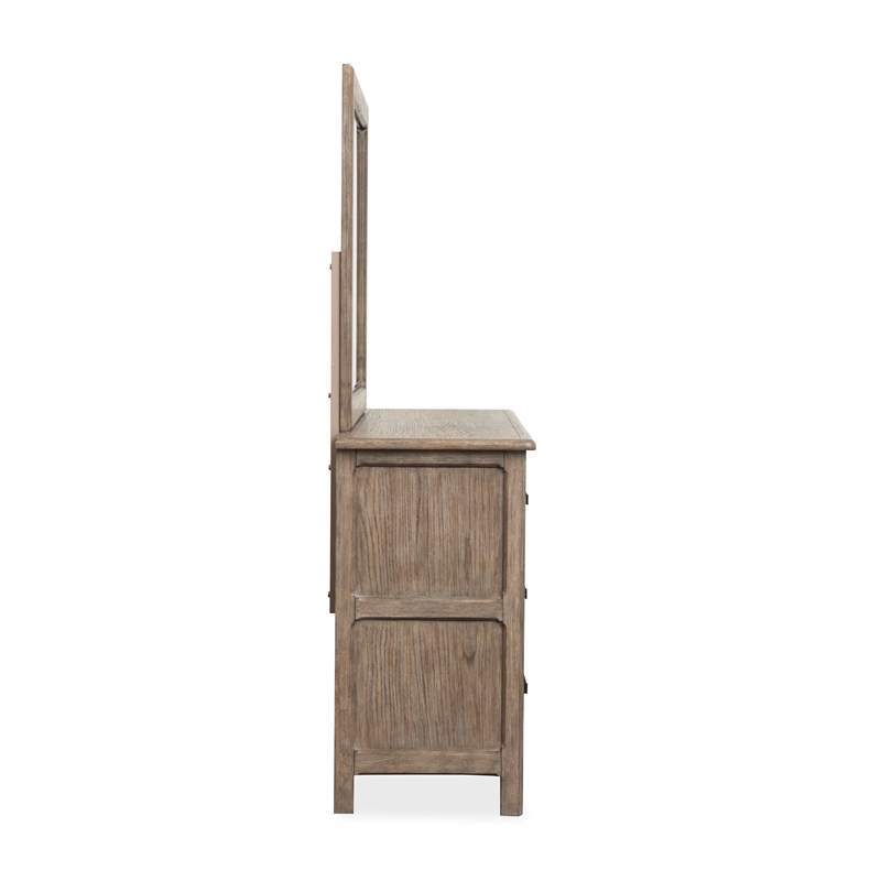 Magnussen Home Claremont Smokey Taupe Dresser With Landscape Mirror