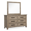 Magnussen Home Claremont Smokey Taupe Dresser With Landscape Mirror