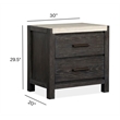 Magnussen Home Plum Creek Ravenwood Black Drawer Nightstand
