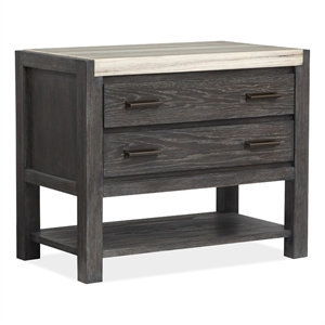 Magnussen Home Plum Creek Ravenwood Black Open Nightstand