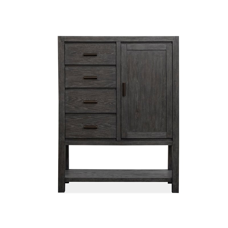 Magnussen Home Plum Creek Ravenwood Black 1-Door Bedroom Chest