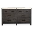 Magnussen Home Plum Creek Ravenwood Black 6-Drawers Dresser